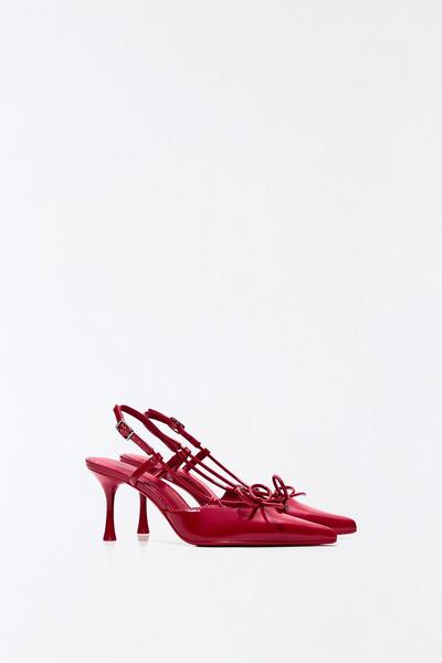 Bershka Detailed slingback high-heel shoes
