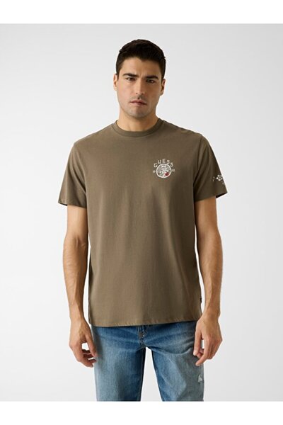 Guess Ιαπωνικό ανδρικό μπλουζάκι κανονικής εφαρμογής