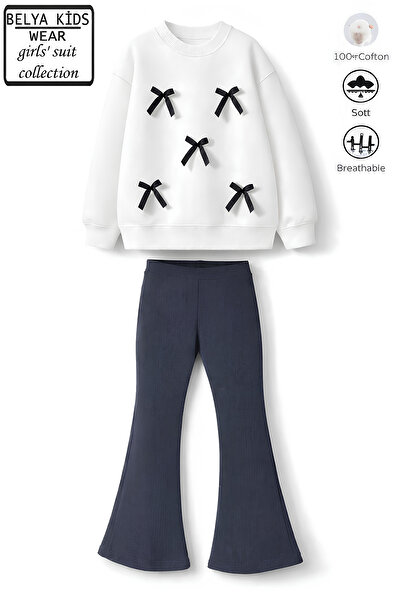 Belya Kids Wear Аксесоар за момичета с панделка Детайли Горна част от 3-нишка...