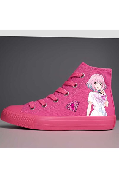 amazoondesing Yumi Taisho Pink Girls cu imprimeu Pantofi sport și pantofi spo...