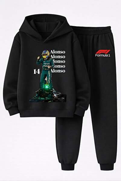MAGORS Fernando Alonso Printed 3-Ply Quality Sweatshirt and Trackpants F1 Chi...