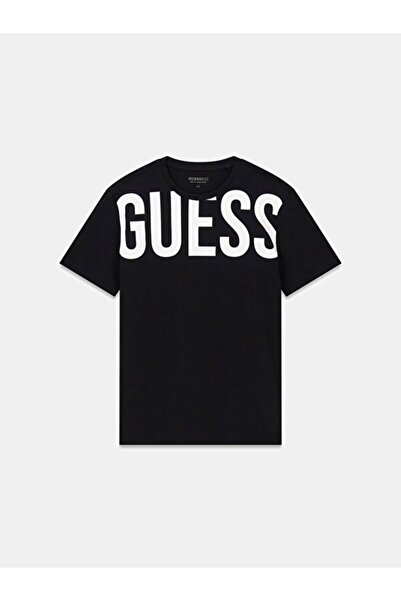 Guess Ανδρικό T-Shirt Στενής Γραμμής από Ζέρσεϊ