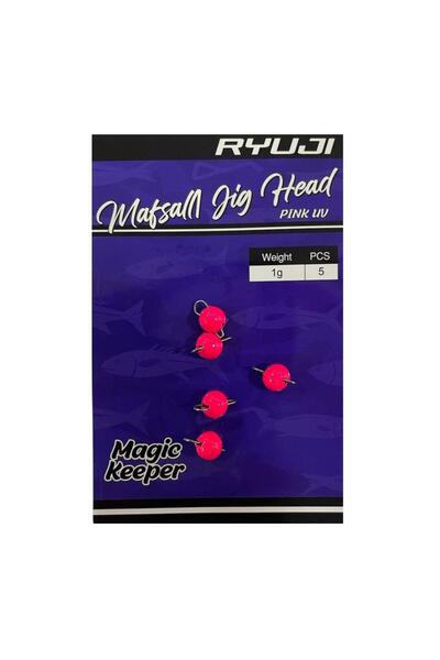 RYUJI Mafsallı Jig Head Zoka 1gr 5 Adet Pink UV