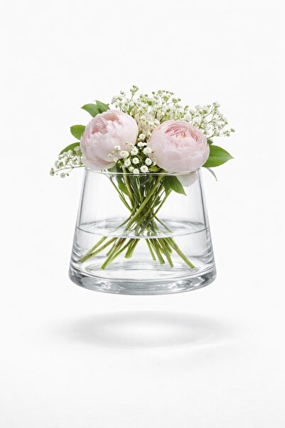 Mirano Cam Tasarım LUMORA ŞEFFAF CAM DEKORATİF VAZO