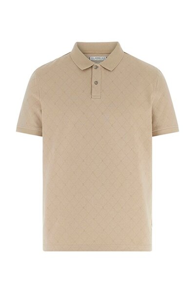 Guess Ανδρικό μπλουζάκι πόλο με κανονική εφαρμογή Jacquard