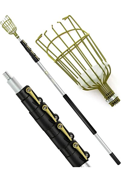 DOCAZOO Set mâner telescopic și culegător de fructe DocaPole, aluminiu, auriu...
