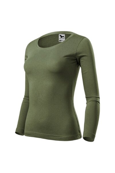 Malfini T-shirt for women, Fit-T LS 169, Khaki 2XL