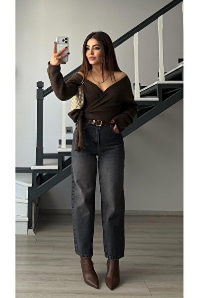 Oslove Suede Belted Antique Wash Skater Jean