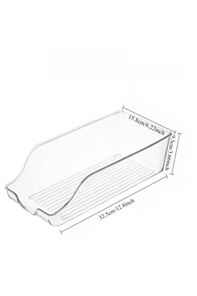 b11 Multi-layer soda can organizer for refrigerator, clear plastic