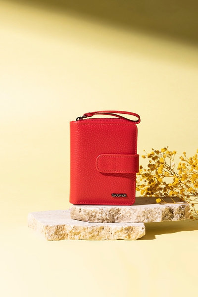 Grande 2824 İsme Özel Hakiki Deri Küçük Boy Kadın Cüzdan