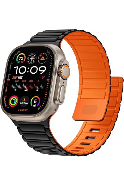 bbtech سوار مغناطيسي من السيليكون متوافق مع سلسلة الساعات 49/46/45/44/42 ملم ...