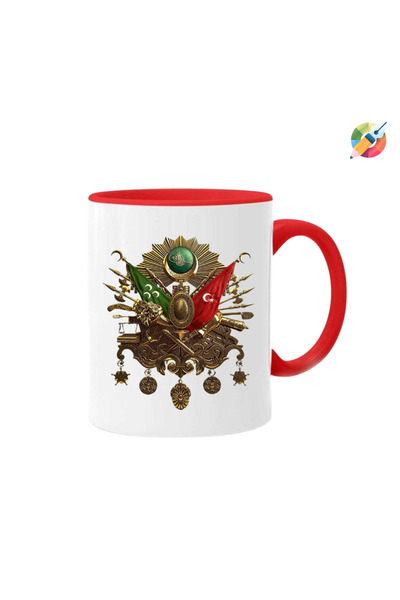 CERCİBAZAAR Ottoman Coat of Arms Special Printed Cup