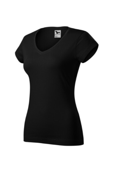 Malfini Tricou damă, croială cu decolteu în V, mărimea M, negru