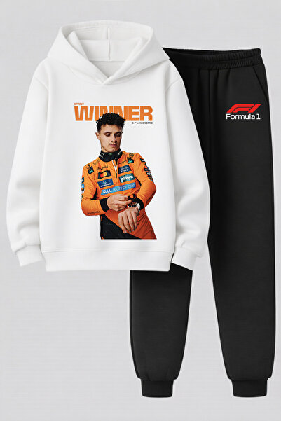 MAGORS Lando Norris Printed 3-Ply Quality Sweatshirt and Trackpants F1 Childr...