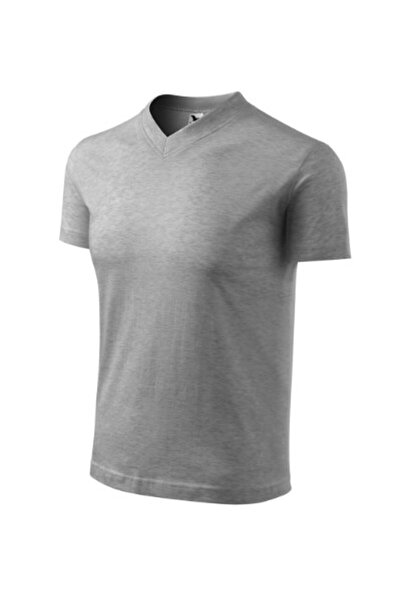 Malfini Unisex T-shirt, V-neck 102, Grey 3XL