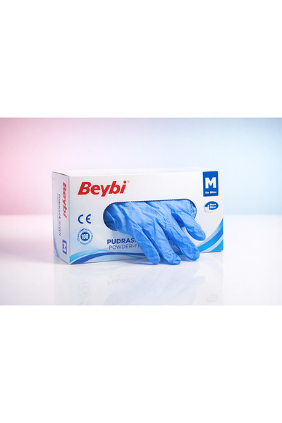 Beybi MAVİ PUDRASIZ NİTRİL ELDİVEN