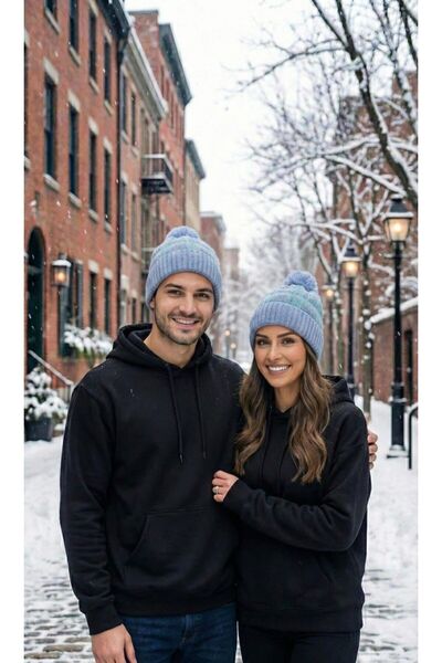 LAGRANZE Unisex 2-Piece Winter Beanie Set with Fleece Inside