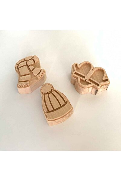 Arkaik Craft Winter Concept Wooden Printing Mold Scarf Beanie Gloves