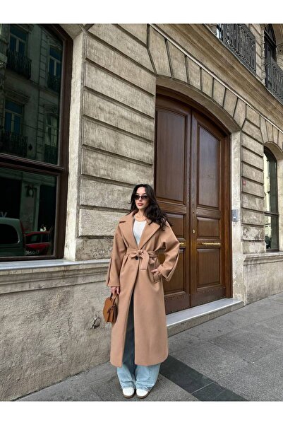 MODAGK Belted Long Premium Velvet Coat