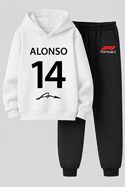 MAGORS Fernando Alonso Printed 3-Ply Quality Sweatshirt and Trackpants F1 Chi...