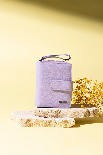 Grande 2824 İsme Özel Hakiki Deri Küçük Boy Kadın Cüzdan