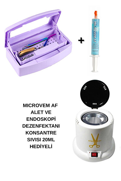 ELLEA NAIL 100W Mini Sterilizasyon Makinesi ve Çift Bölmeli Sterilizasyon Kut...