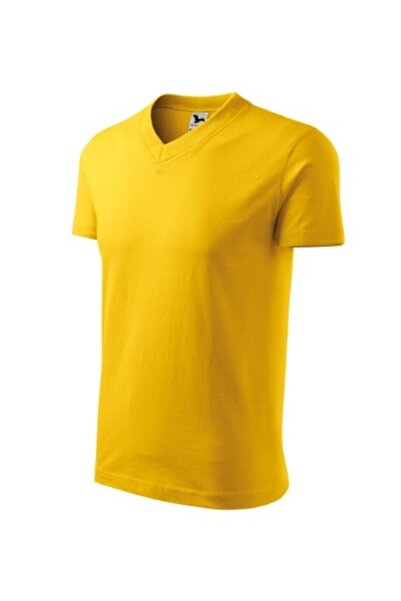 Malfini Tricou unisex, decolteu în V 102, M galben