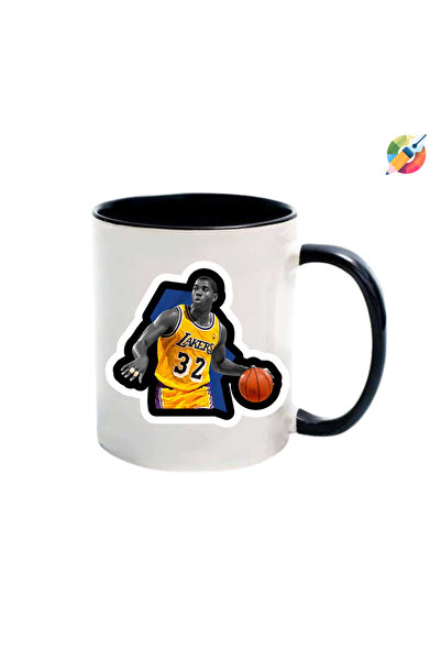 CERCİBAZAAR Magic Johnson Custom Printed Mug Cup