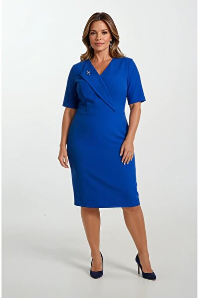 Spazio Dalinda Kruvaze Yaka Elbise SAKS