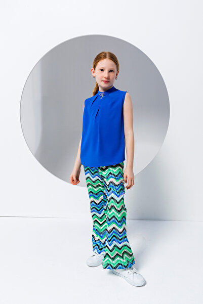 incity Pantaloni evazat cu model în zig-zag pentru fete