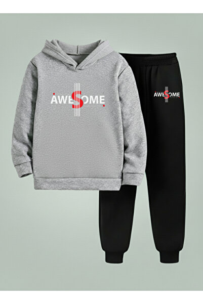 LORVEX Swea tricou pentru băieți - Set de trening (cu glugă) AWESOME STYLE im...