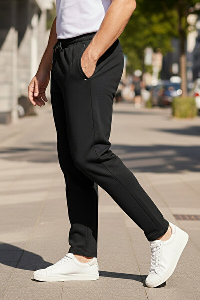 REMSA Large Size Elastic Waist Straight Leg Men's Three-Pocket Sweatpants 340...