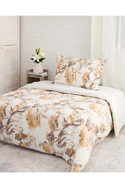 REDTAG Grey 3 Piece Floral Printed Comforter (Single Size)