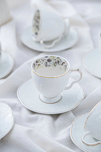 ACAR طقم فناجين قهوة ليوناس لـ 6 أشخاص - 90 مل -