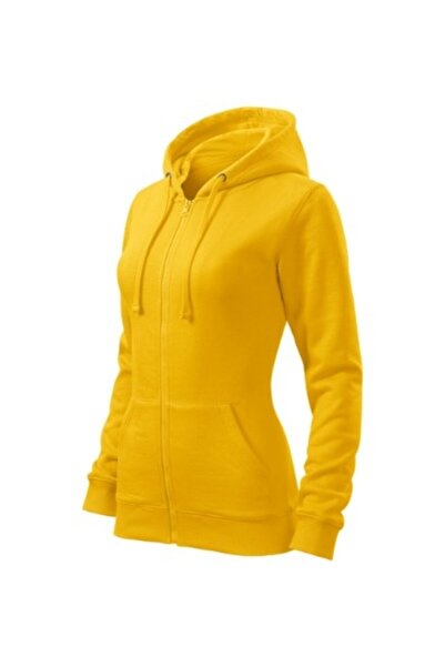 Malfini Women's Sweatshirt, Trendy Zipper 411, Yellow 2XL