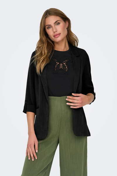 ONLY Women's Onlmarsa Front Pocket Detailed Long Comfortable Fit Jacket 15308...