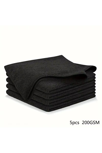Choice Black 5pcs 25X25cm 5/10/20pcs Kitchen Towel, Ultra-fine Fiber Light Gr...