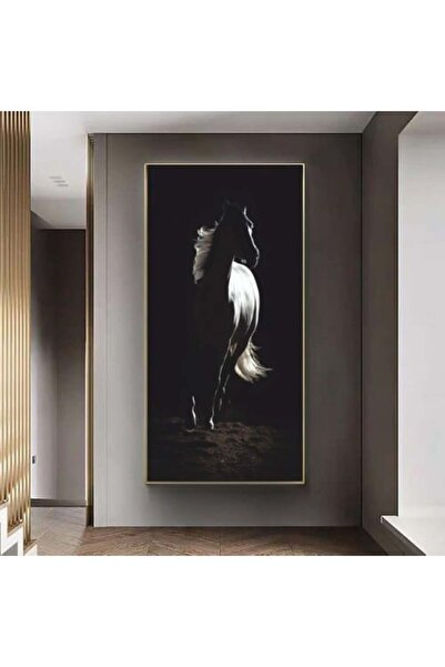 lawhat لوحات فنية تجريدية الخيل مطبوعة على قماش الكانفس موديل ( 1562)
