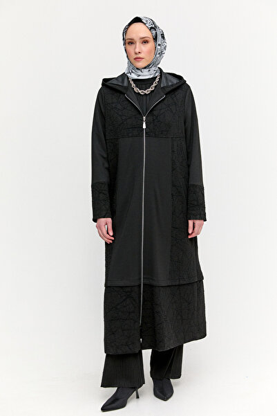 Setrms Kapüşonlu Örme Pardesü