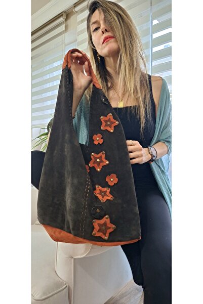 suuderi Otantik süslemeli heybe çanta