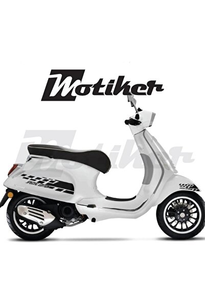 Motiker Vespa Special Edition Tasarımı Sticker Etiket Modeli Evrensel