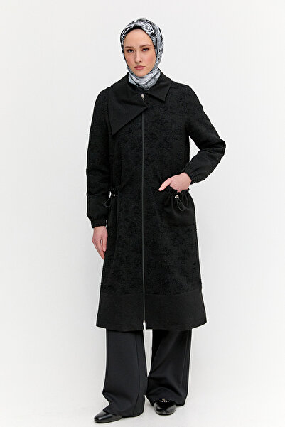 Setrms Dokulu Fermuarlı Örme Kap