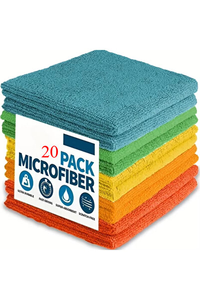 Choice 20 قطعة من مناشف المطبخ بألوان عشوائية، 5/10/20 قطعة، مجموعة مناشف تنظ...