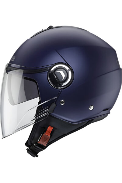 Caberg Motosiklet Kaskı Riviera V4 Matt Blue Güneş Vizörlü Yarım Açık Kask