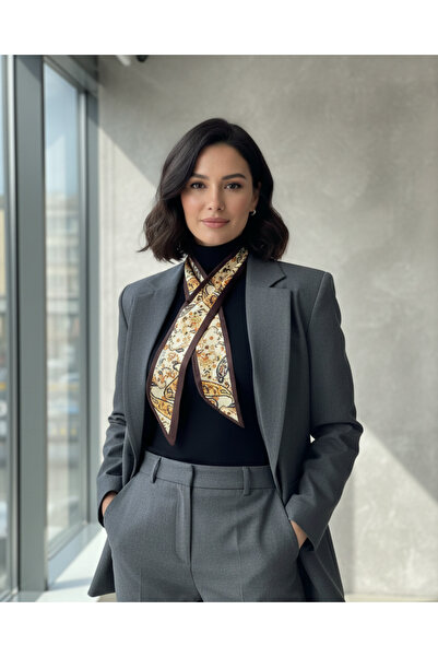 tarzınısec Elegant Striped Scarf Bandana Estascarf 7.5X100Cm