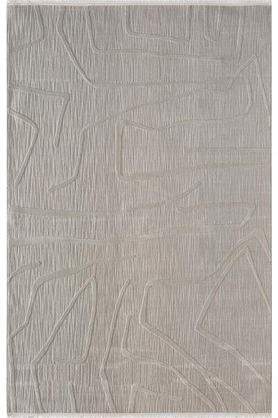 Karmen Halı Sümer SM014G Gri Rengi Halı Çizgi Desenli Dekoratif Modern Antial...