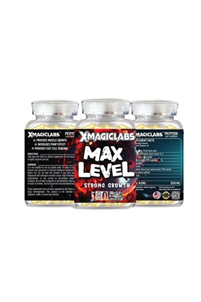 XMagicLabs مكمل غذائي MAX LEVEL GH شيلاجيت، ماكا، تريبولوس لتعزيز التستوستيرو...