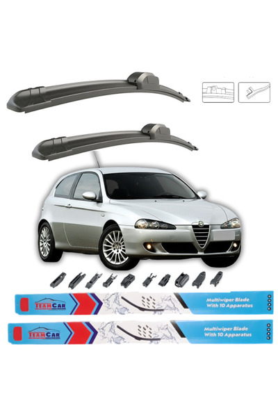 TEAMCAR Υαλοκαθαριστήρες Alfa Romeo 147 (937) 3θυρο 2005-2010 Μπροστινό Σετ