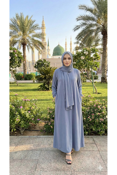 Vivezza Hajj and Umrah Dress with Shawl Gift and Pockets