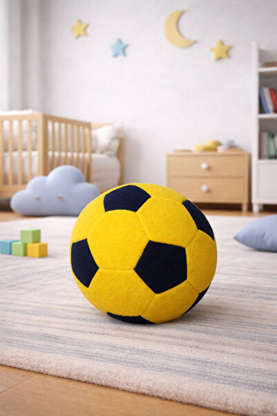 Giftify-Tr Peluş Futbol Topu – Yumuşak Oyuncak Top | Çocuk Odası Dekoru | Ren...